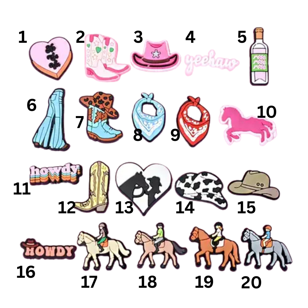 Cowgirl Croc Charms Collection