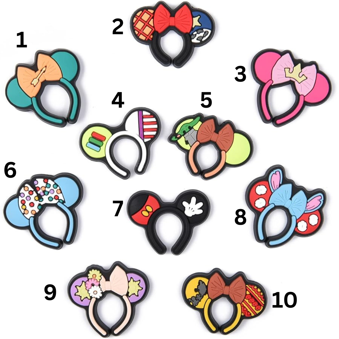 Mouse Ears Croc Charm Collection